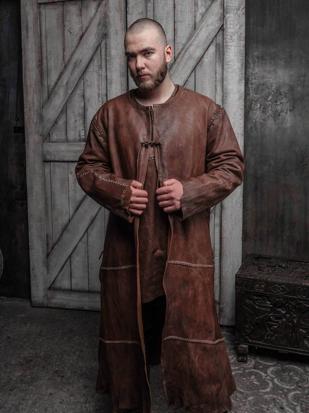 Aragorn duster strider (leather jacket) - XS / Green