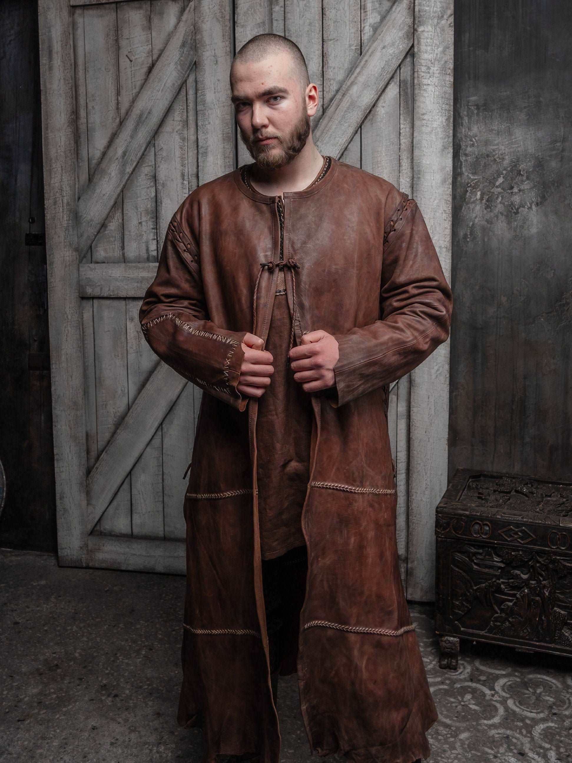 Aragorn duster strider (leather jacket) - XS / Green