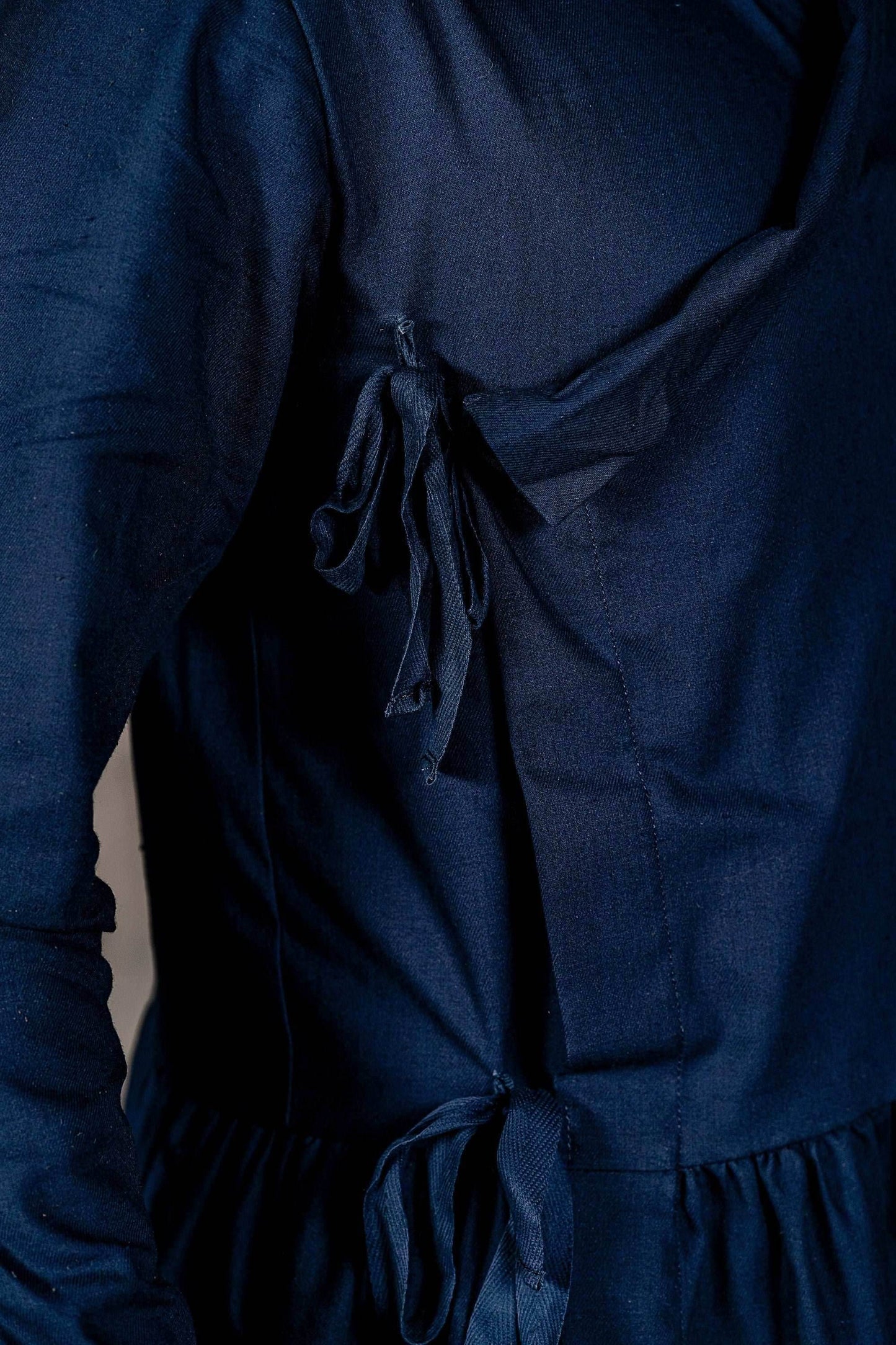 Blue linen underdress - S