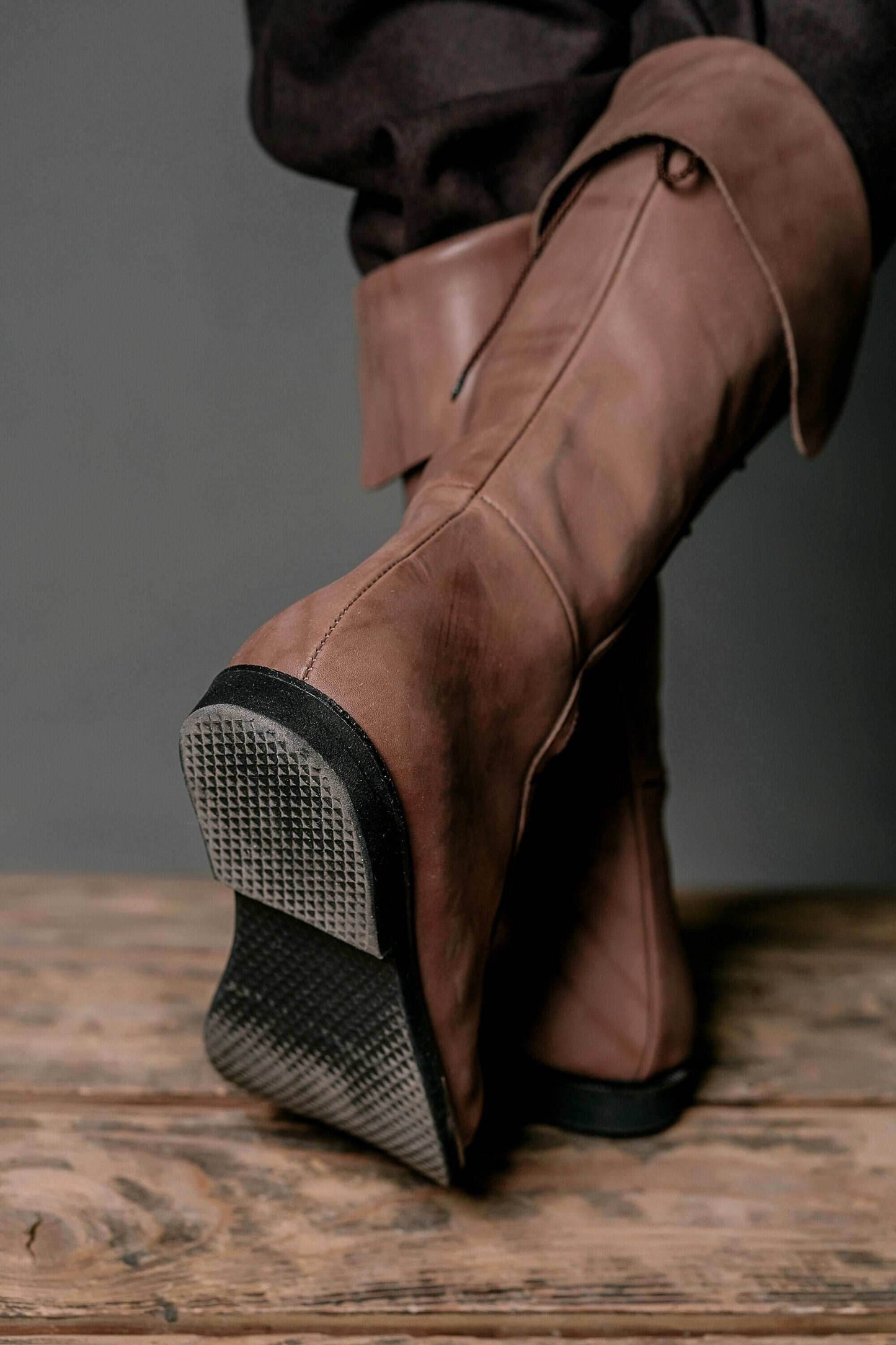 Captain Flint high boots - Brown / 5