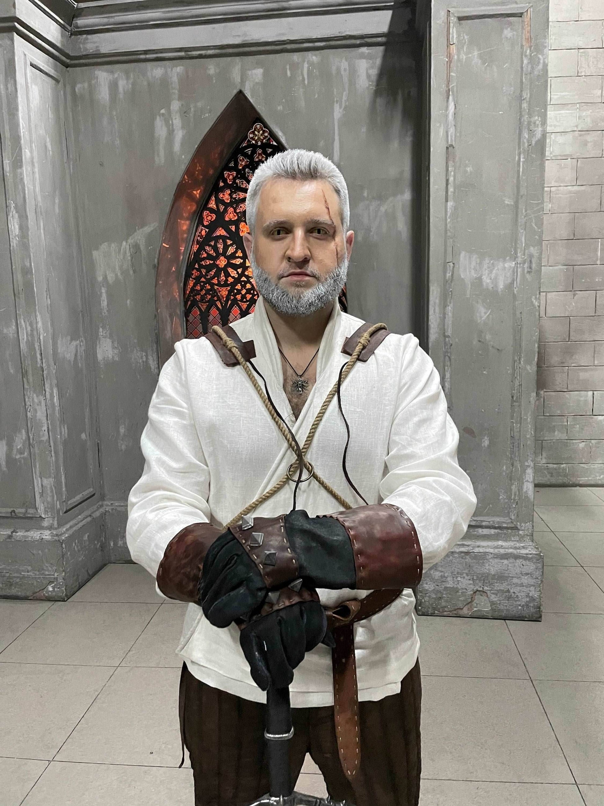 Geralt of Rivia costume white shirt - S / Full payment