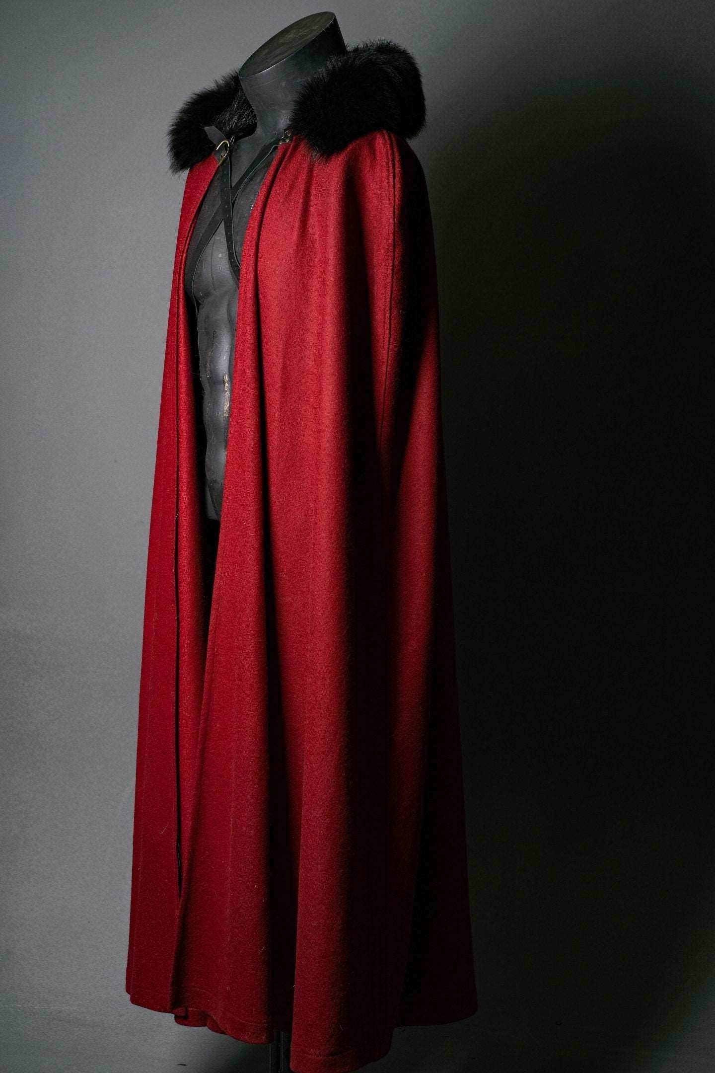 Dracula red cape cloak - 