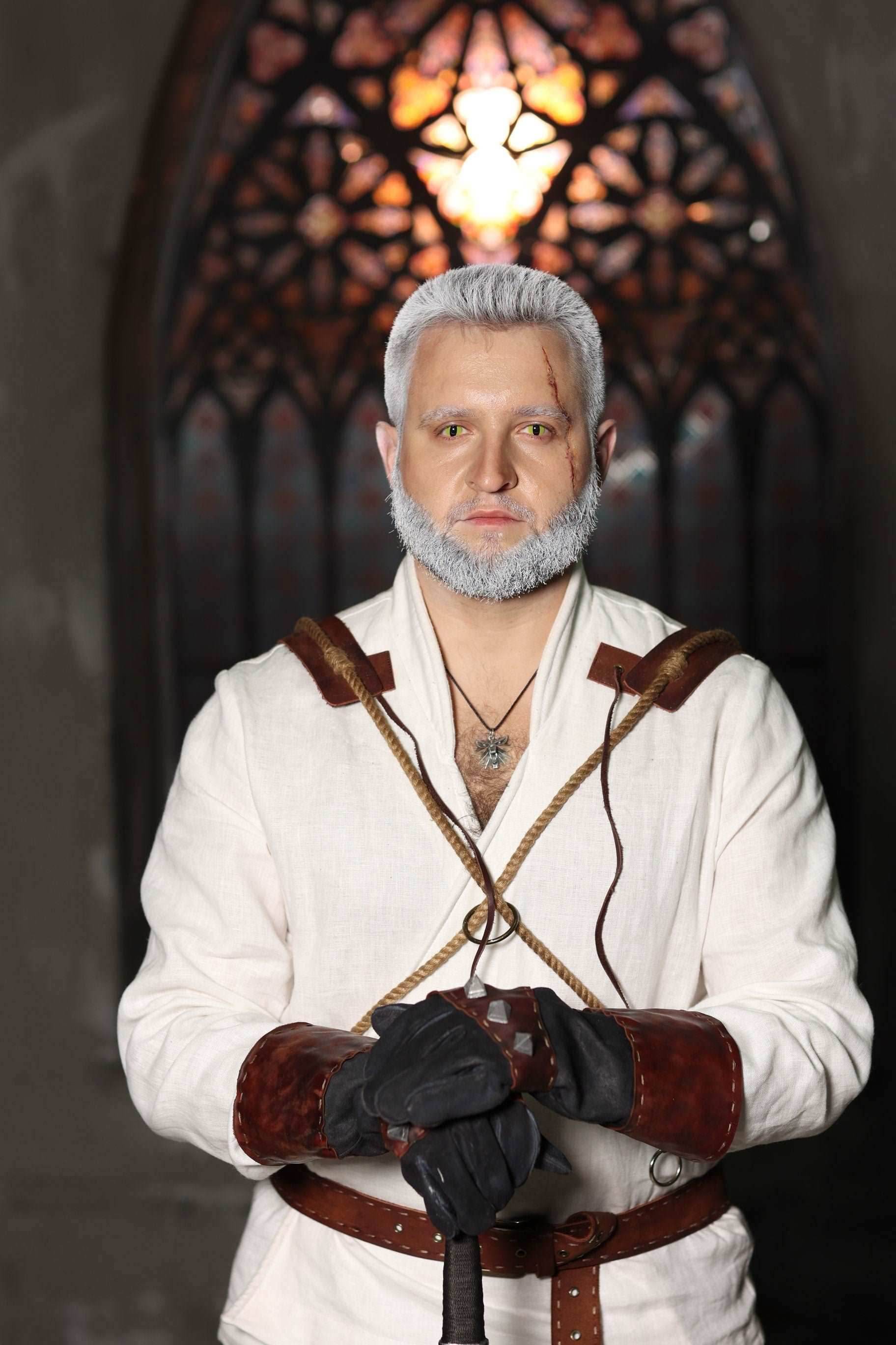 Geralt of Rivia costume white shirt - S / Full payment