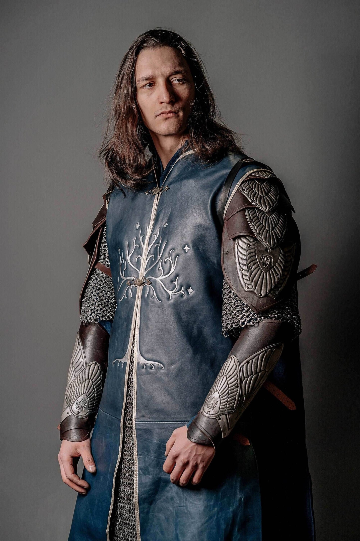 Aragorn king royal blue vest (Lord of the Rings) - S