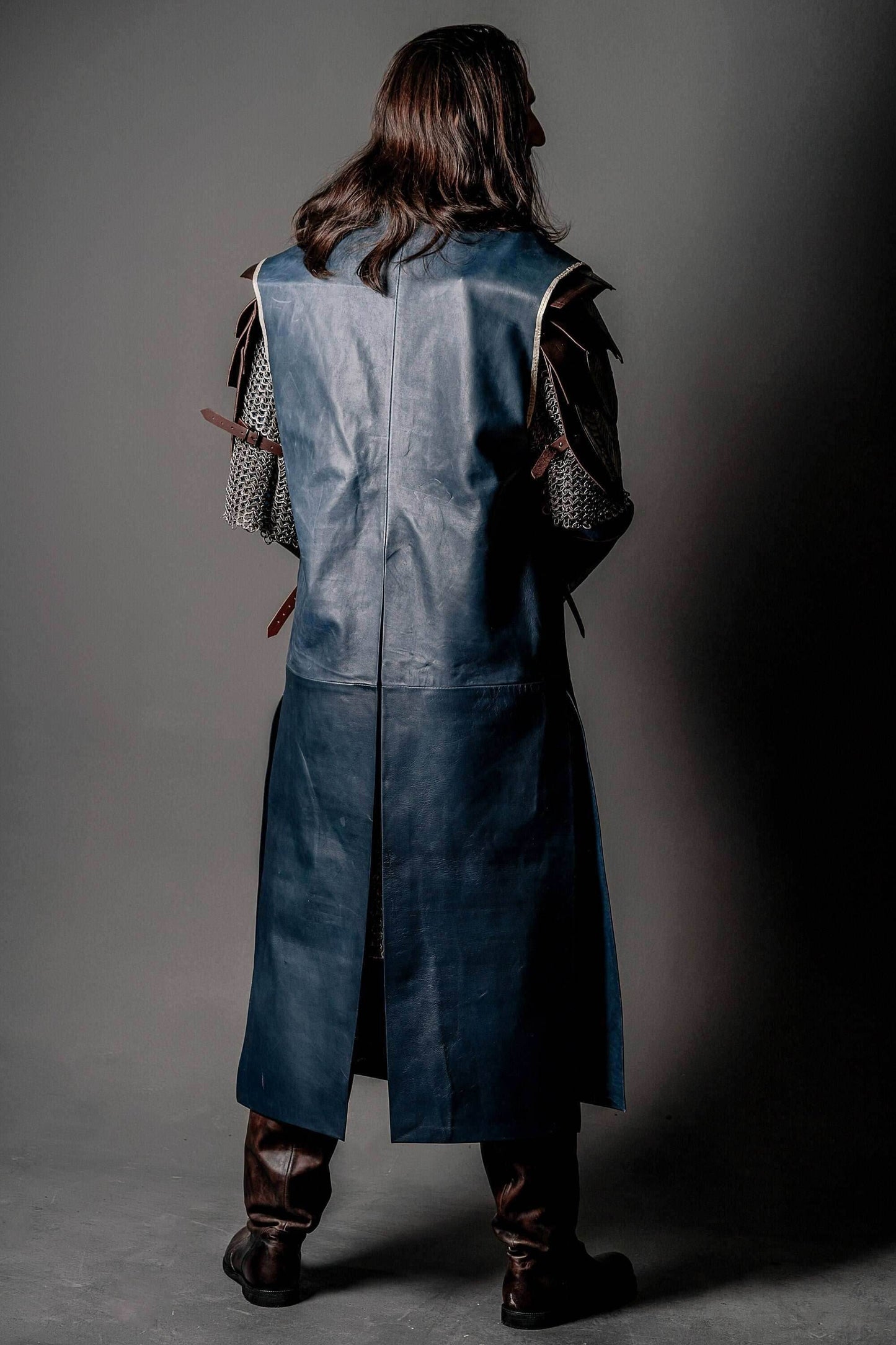 Aragorn king royal blue vest (Lord of the Rings) - S