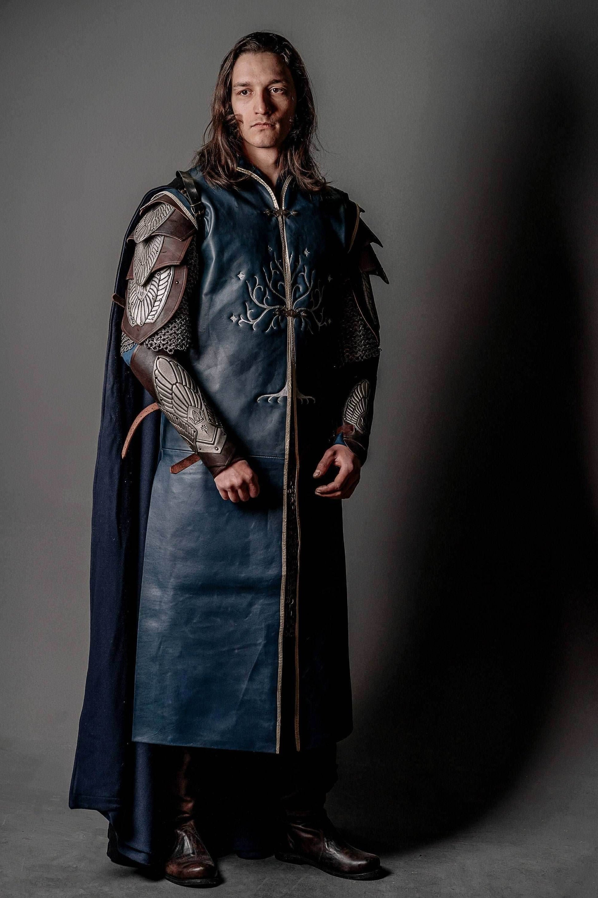 Aragorn king royal blue vest (Lord of the Rings) - S