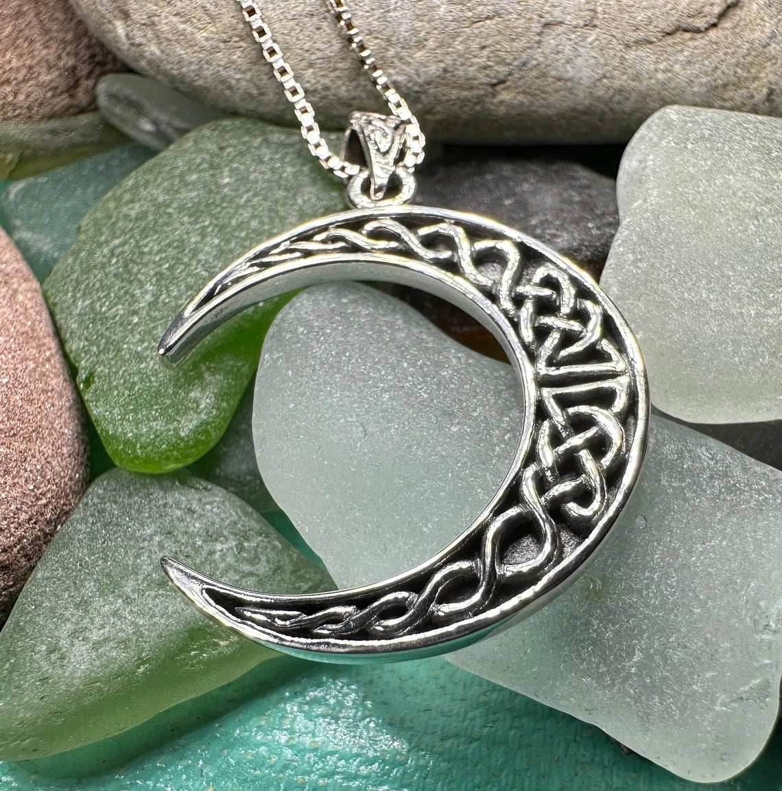 Celtic Knot Moon Necklace - 18