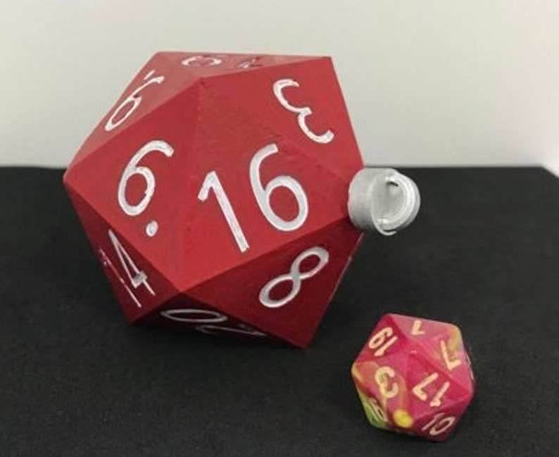 Christmas Ornament - D20 Oversized Dice (Made to Order: Ships 3 days from purchase) - 