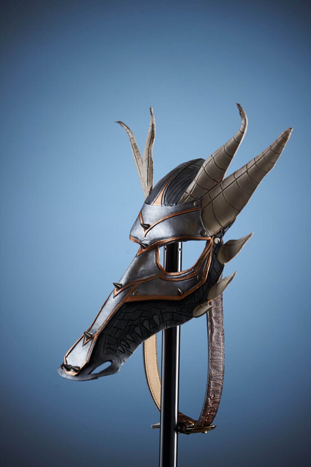 Dragon Handmade Genuine Leather Mask - 