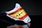 Smiling Handmade Genuine Leather Riding Mask - 