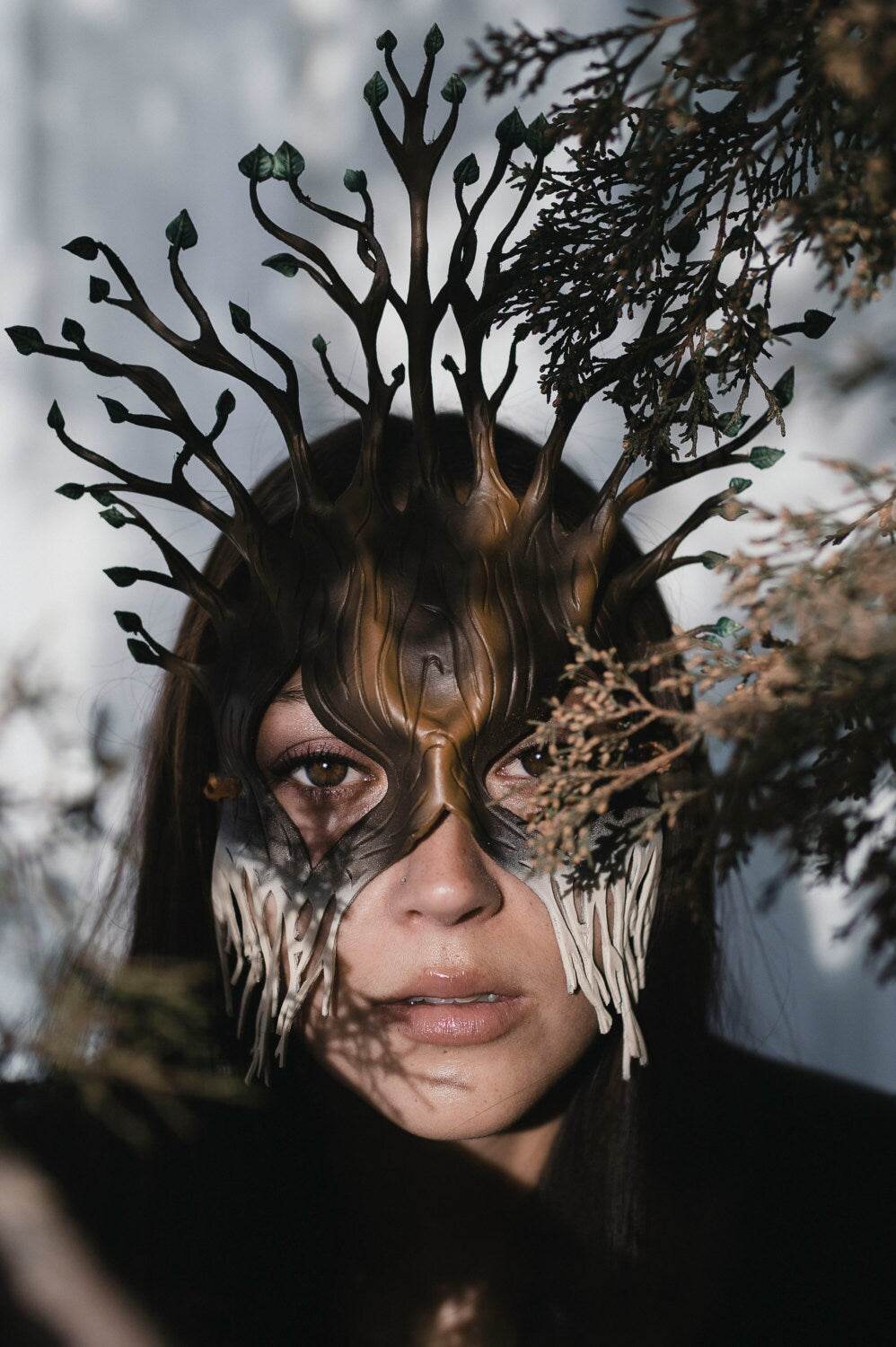 Summer - Handmade Genuine Leather Mask - 