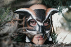 In Stock - Horned Owl Handmade Genuine Leather Mask - 