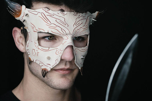 Handmade Genuine Leather Mask - 