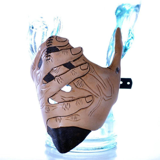 Speak No Evil - Men's Hands - One Size Fits All Handmade Genuine Leather Riding Mask - 