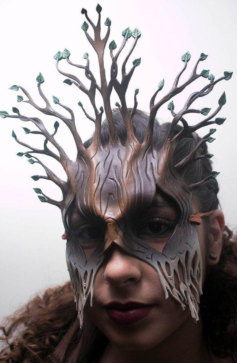 Summer - Handmade Genuine Leather Mask - 