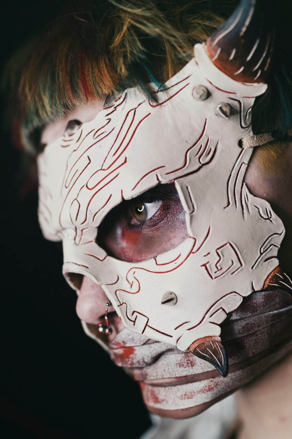 Handmade Genuine Leather Mask - 