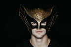 Winged Helmet Genuine Leather Mask - 