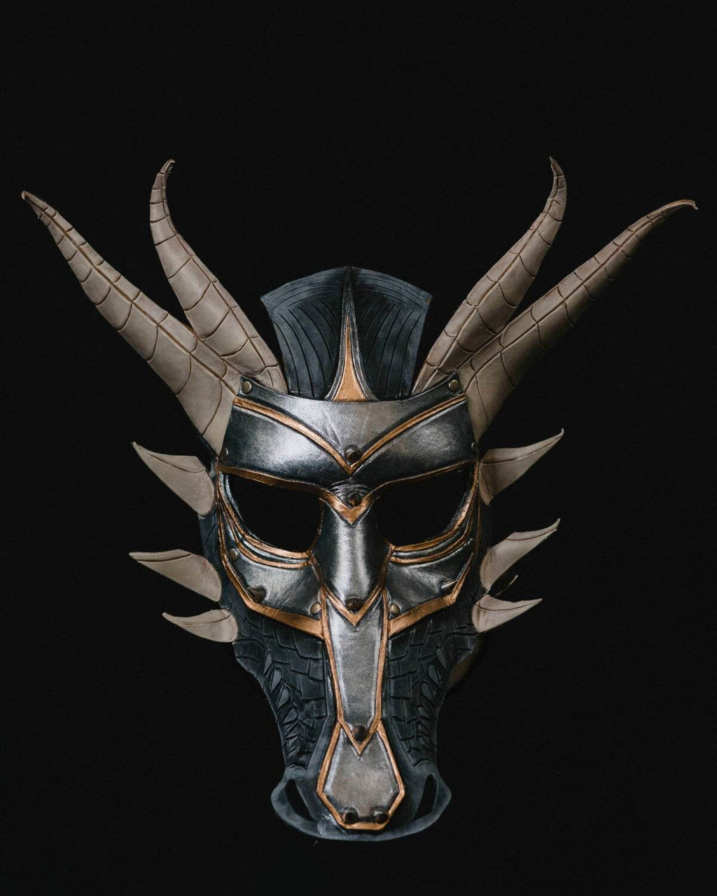Dragon Handmade Genuine Leather Mask - 