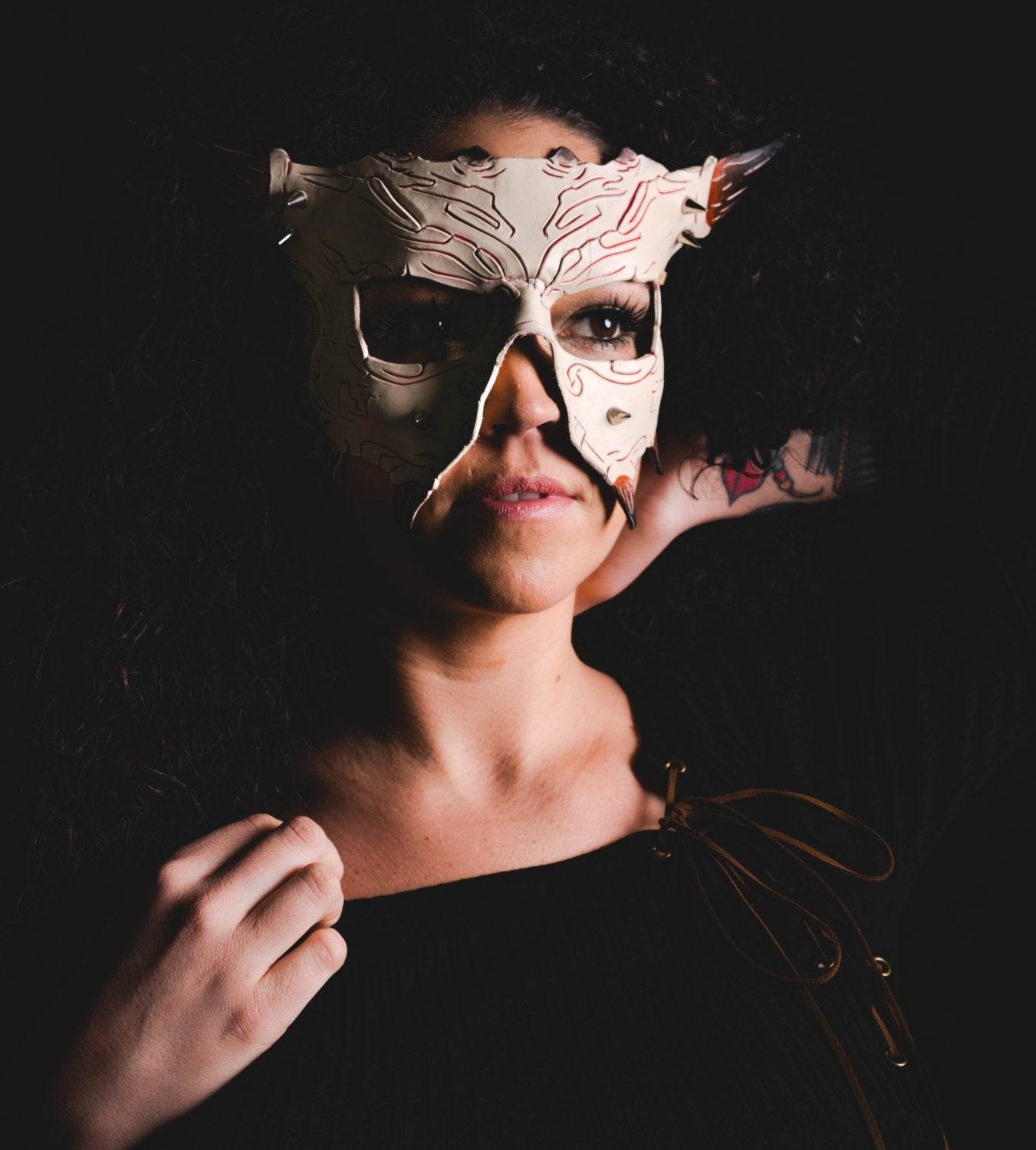 Handmade Genuine Leather Mask - 