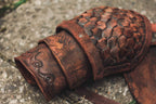 Viking leather shoulder armor