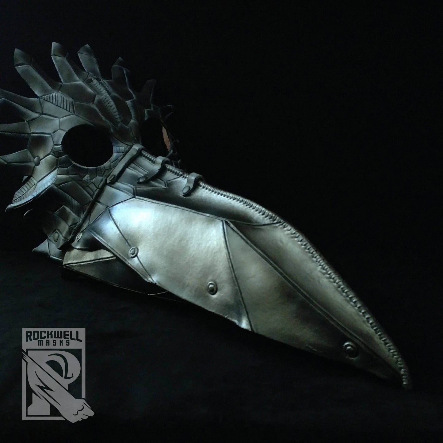 Large Raven Plague Doctor Handmade Genuine Leather Mask - 