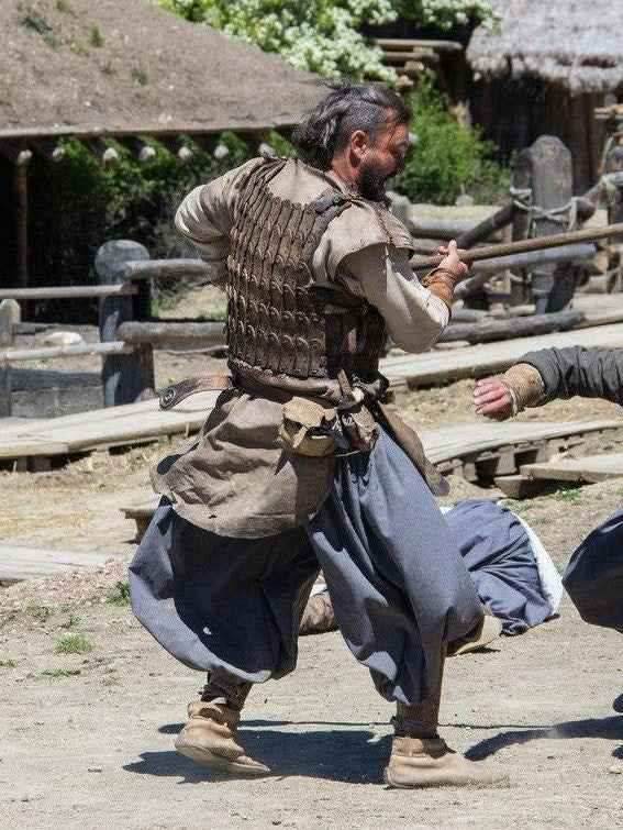 Viking Larp leather armor - XS / Lamellar cuirass