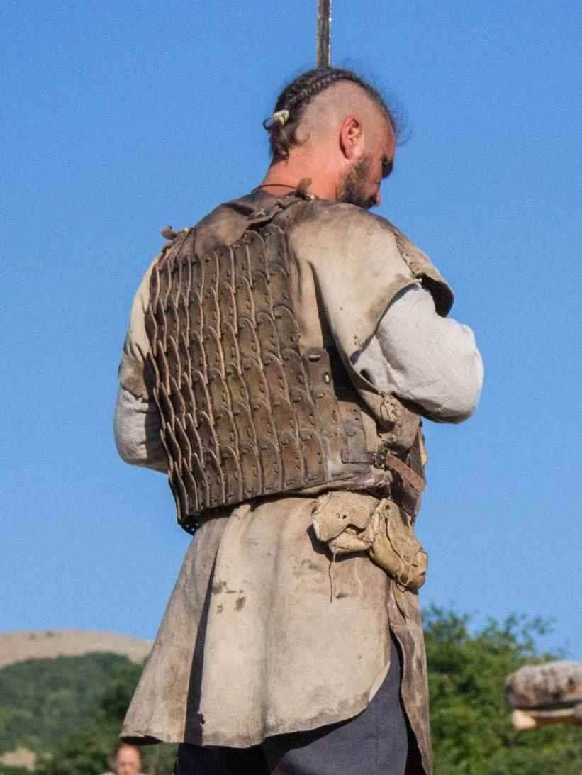 Viking Larp leather armor - XS / Lamellar cuirass