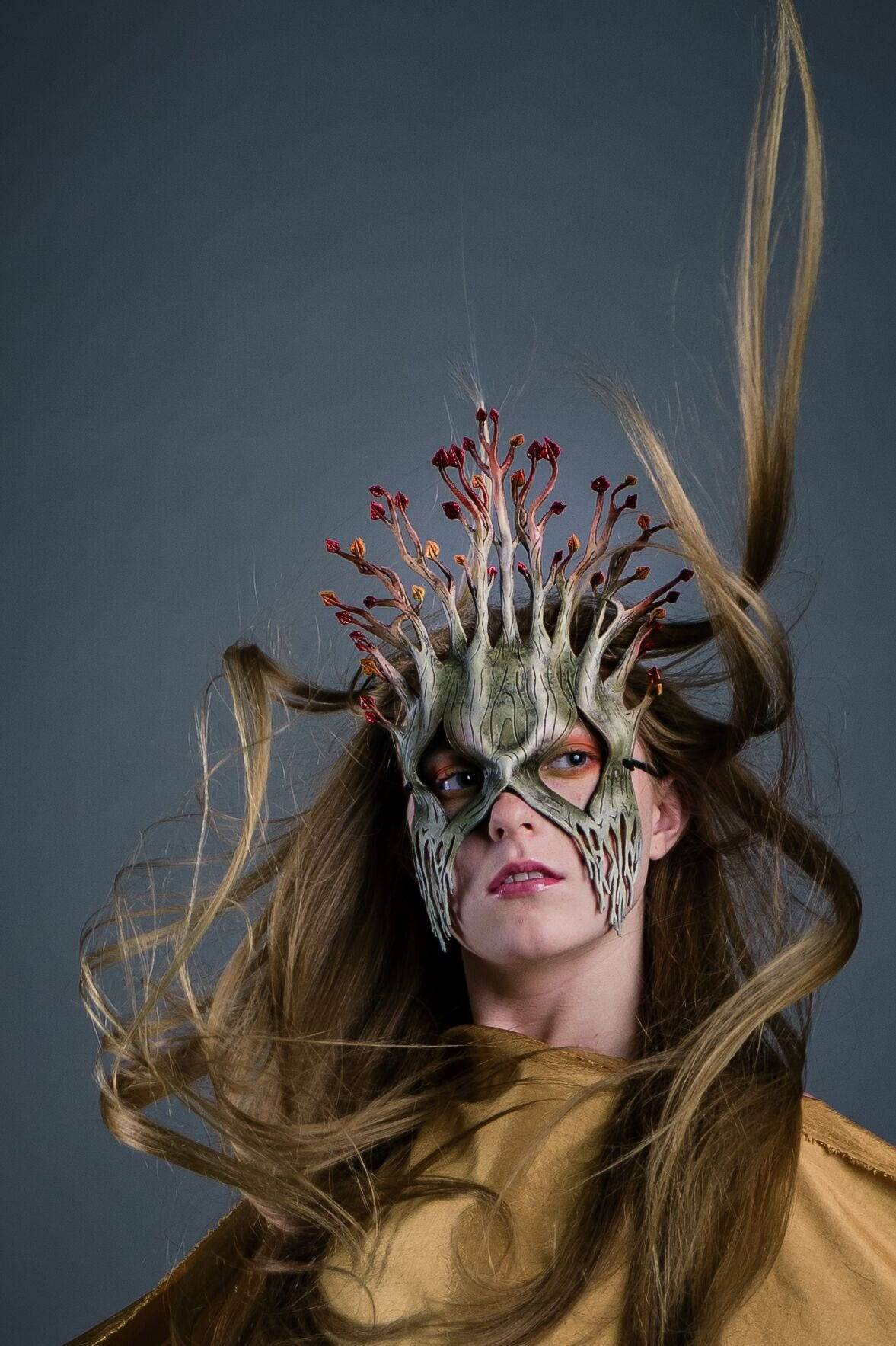 Fall - Handmade Genuine Leather Mask - 