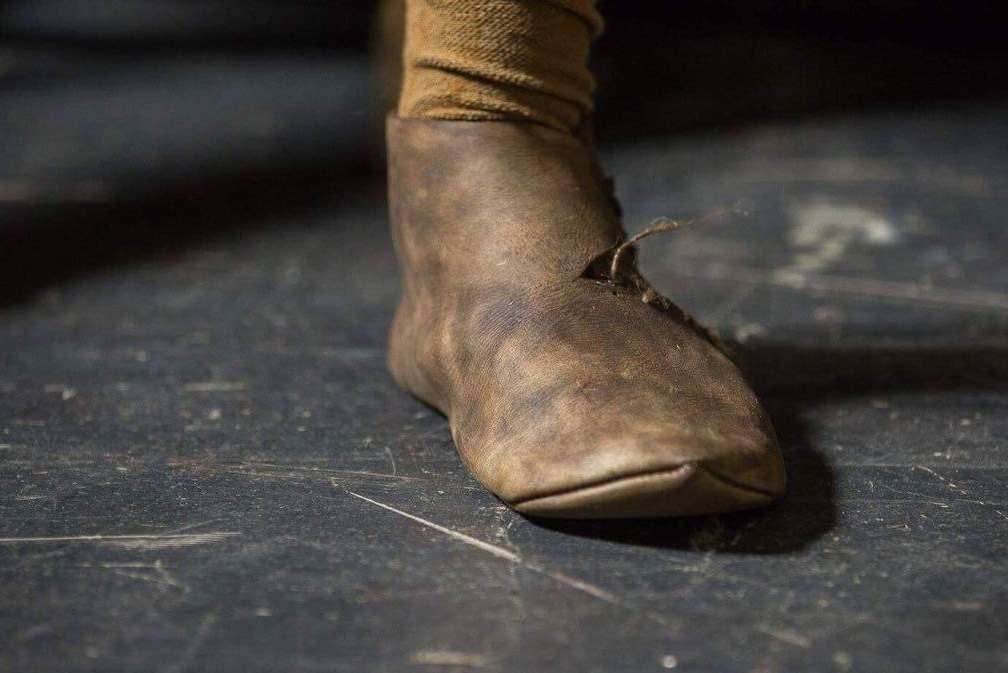 Medieval leather boots with soft sole - Beige (pictured) / 5