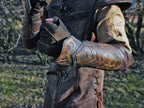 Thorin's leather bracers (Lord of the Rings) - brown (as pictured) / For one hand