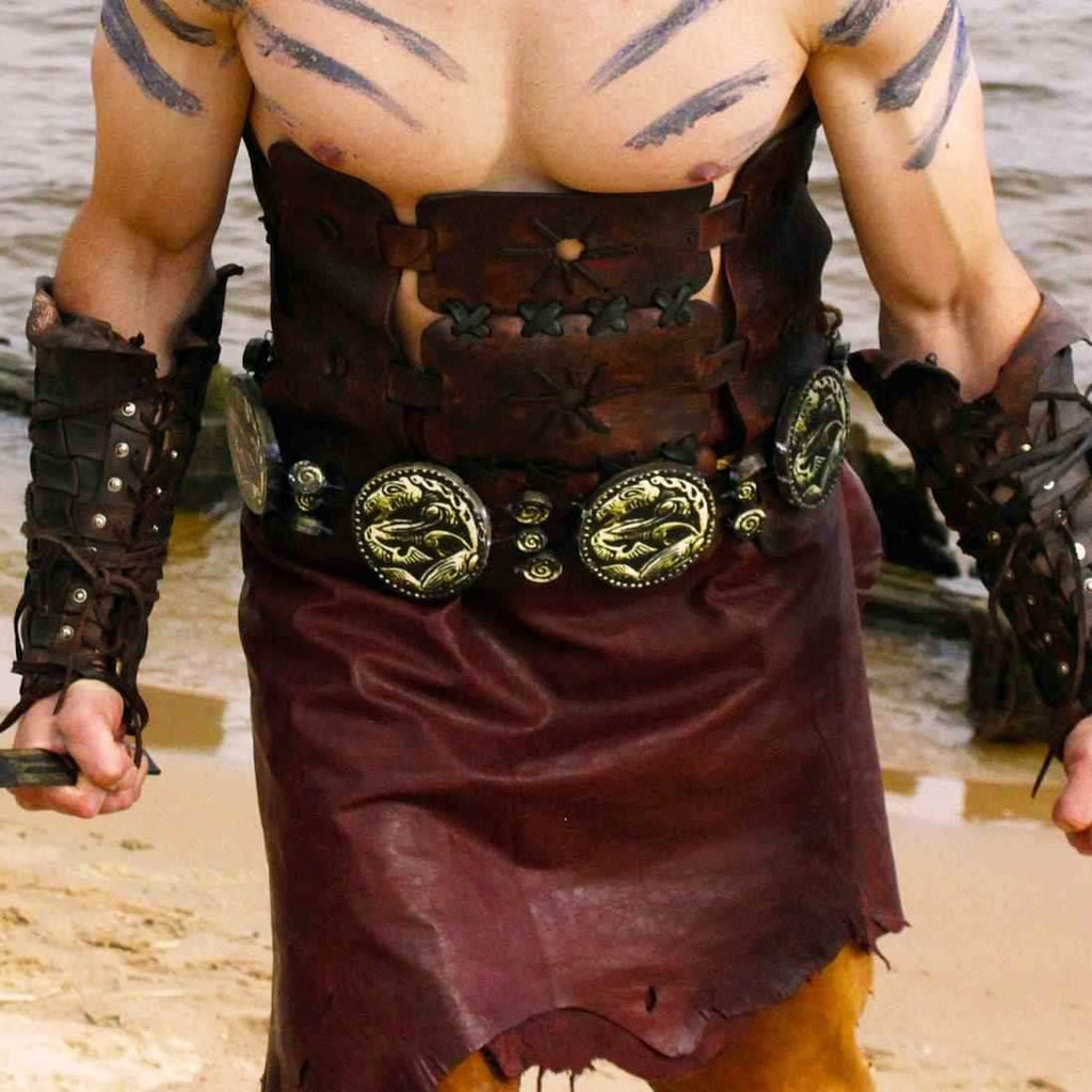 Khal Drogo medallion belt (Game of Thrones) - brown (like on foto)
