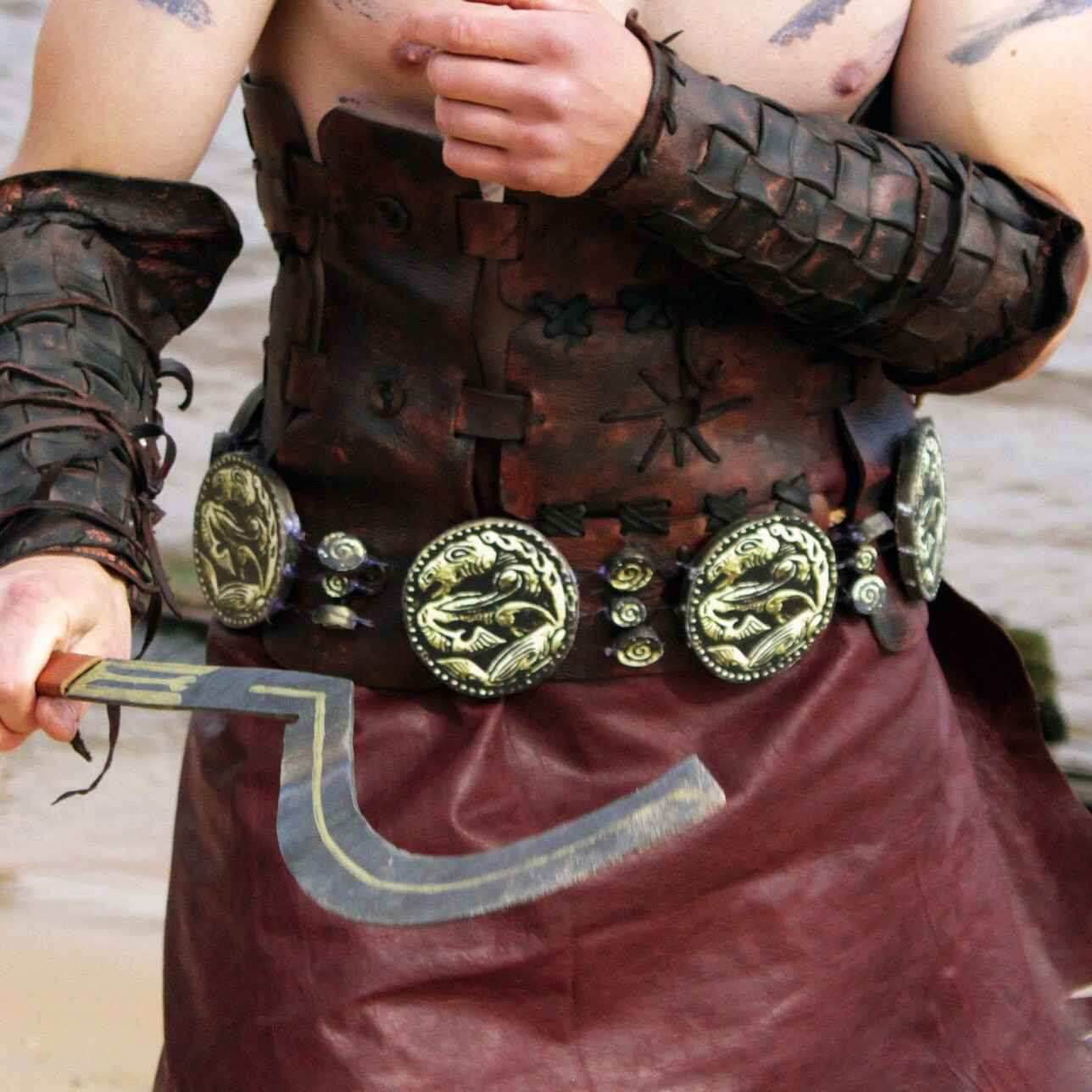 Khal Drogo medallion belt (Game of Thrones) - brown (like on foto)