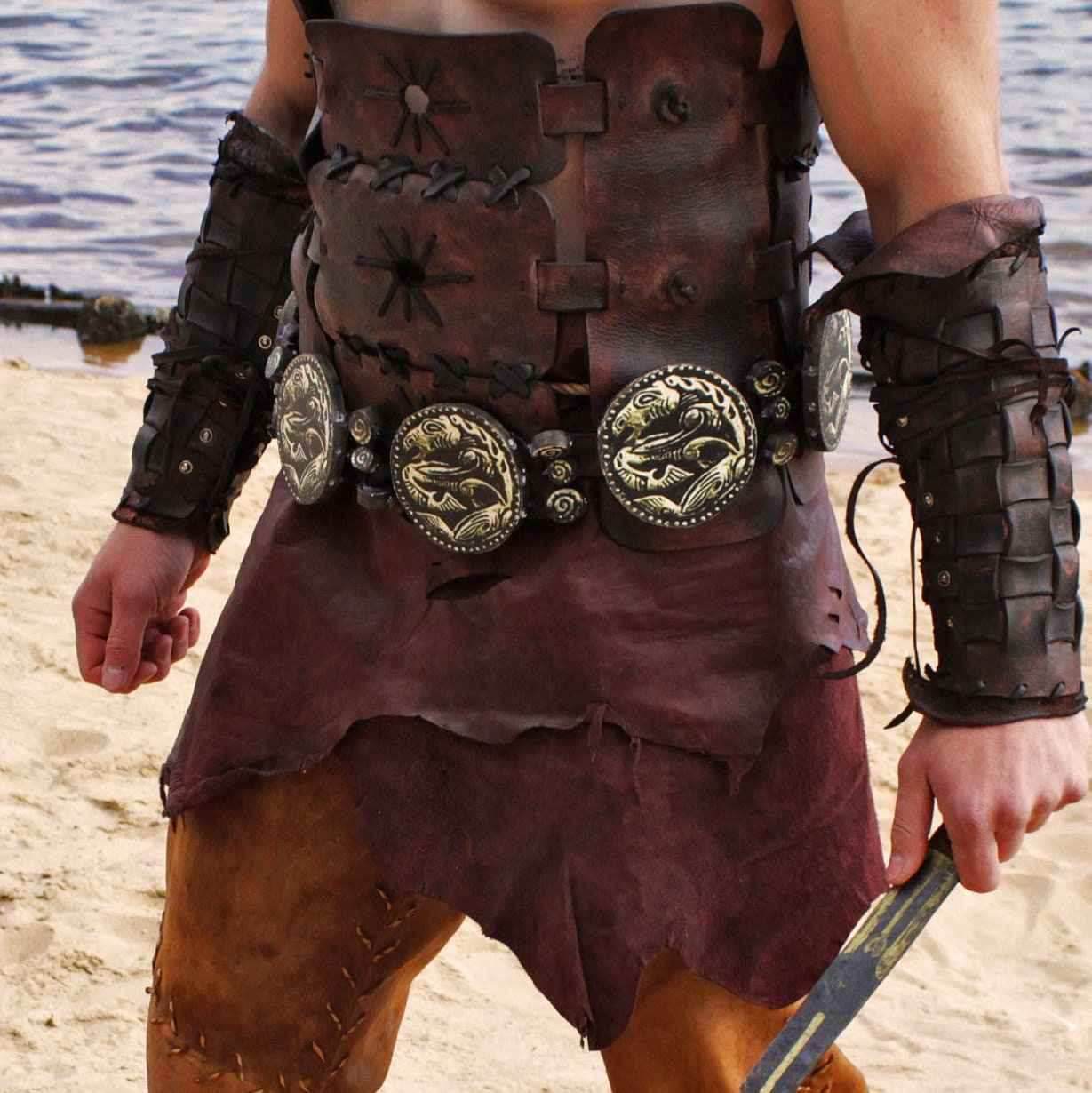 Khal Drogo medallion belt (Game of Thrones) - brown (like on foto)