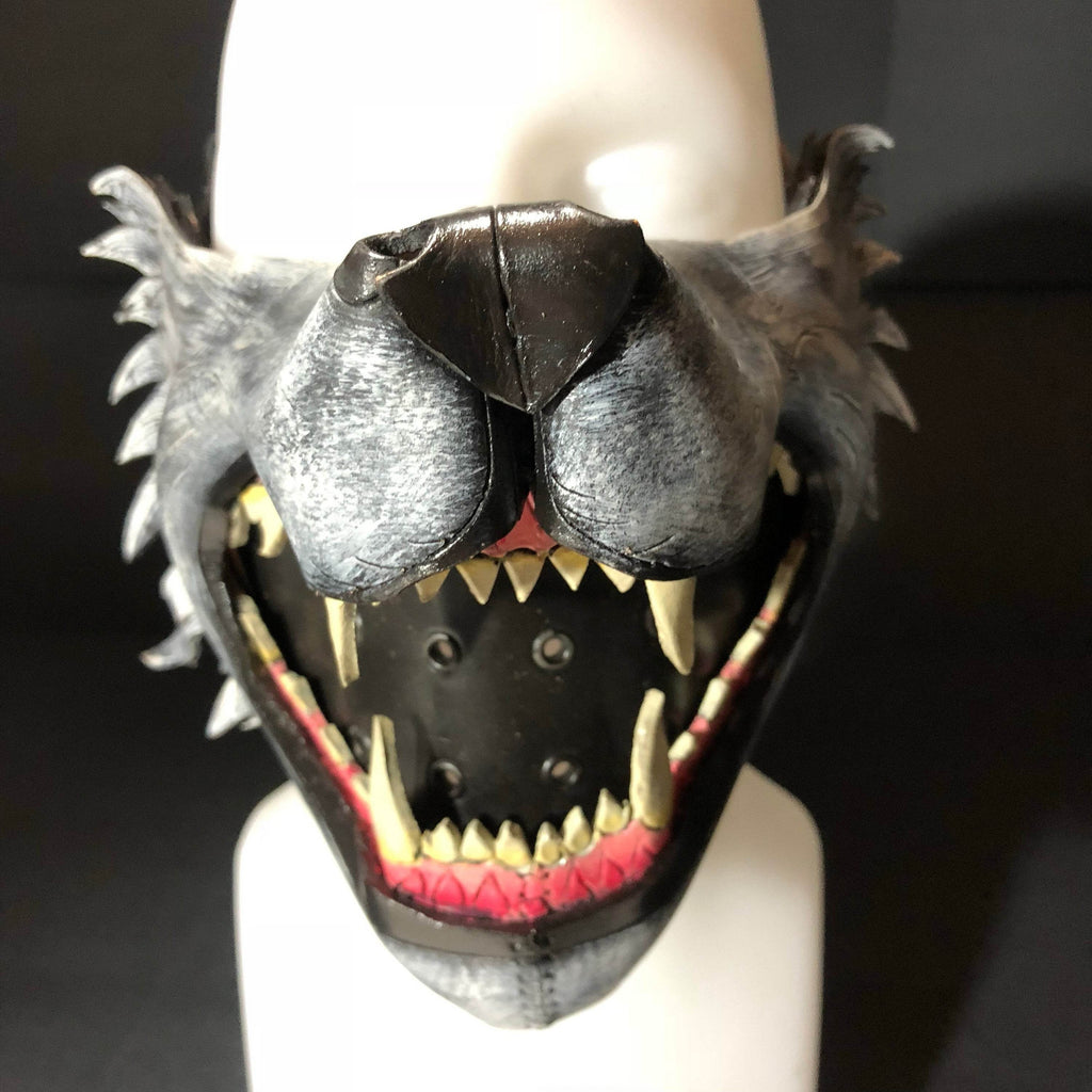 Mouth of the Lycan - Handmade Genuine Leather Riding Mouth Mask - 