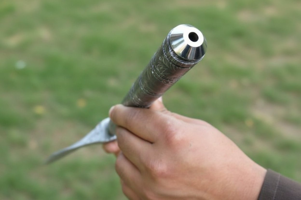 Damascus Steel Tabar Style Hand Axe with Crescent Edge and Spike | JW SteelCrafts