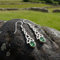 Celtic Trinity Knot Crystal Earrings