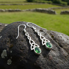 Celtic Trinity Knot Crystal Earrings