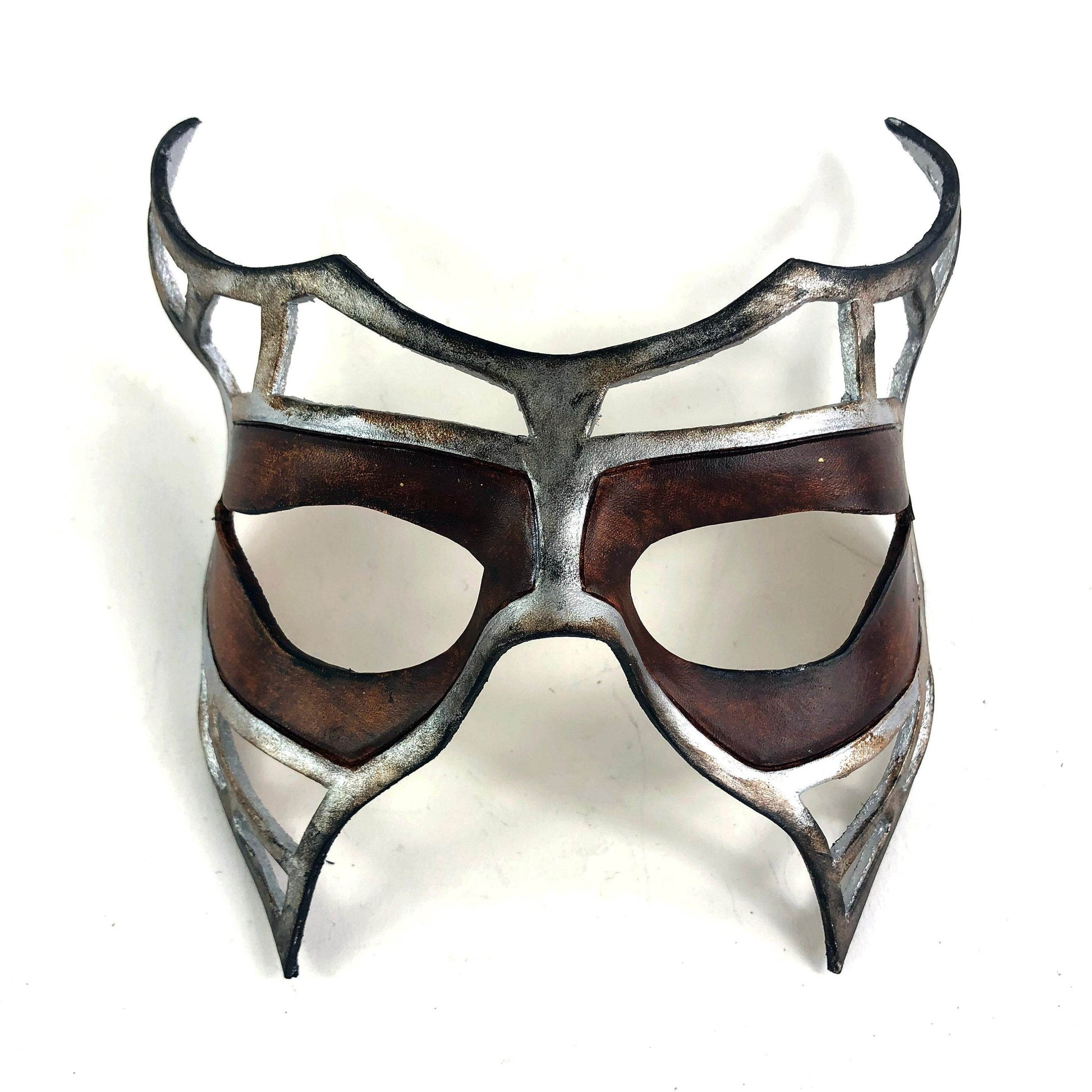 Handcrafted Genuine Leather Royal Warrior Mask - 