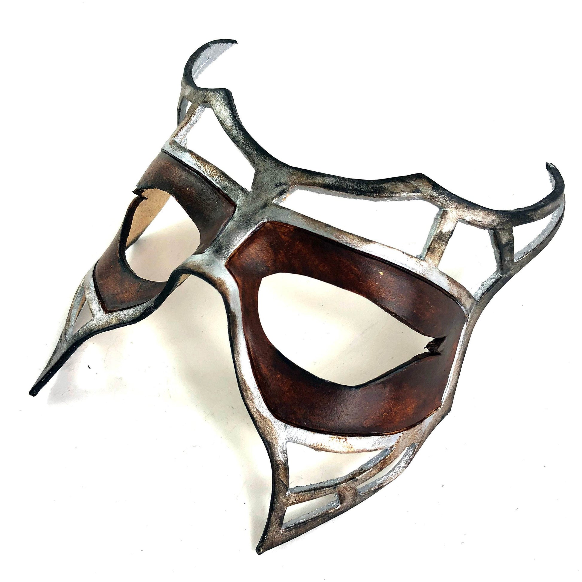 Handcrafted Genuine Leather Royal Warrior Mask - 
