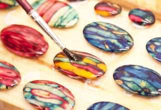 Heathergems Celtic Teardrop Earrings - Red