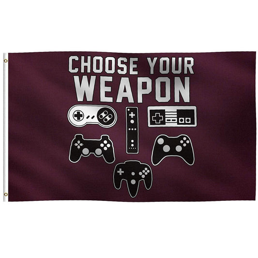 Choose Your Weapon Flag (Maroon)