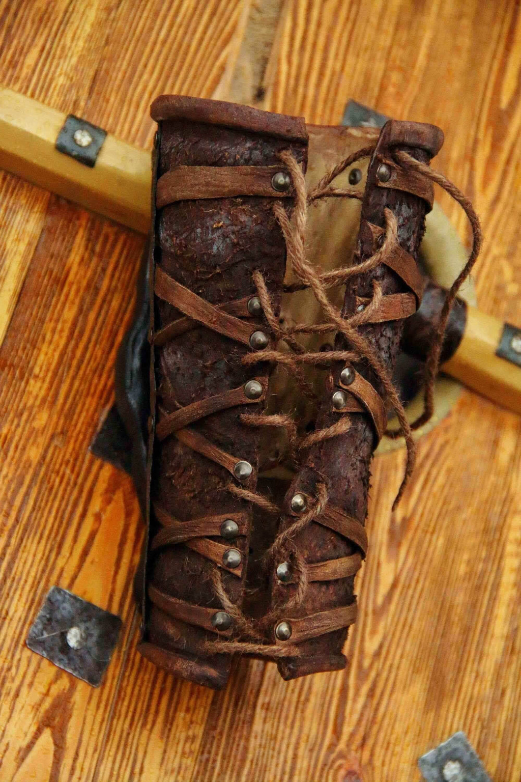 Leather bracer with shild (God of War) - 