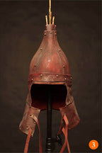 Medieval battle leather helmet - S / helmet #1