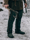 Medieval viking leather pants - Black (as on foto) / XS