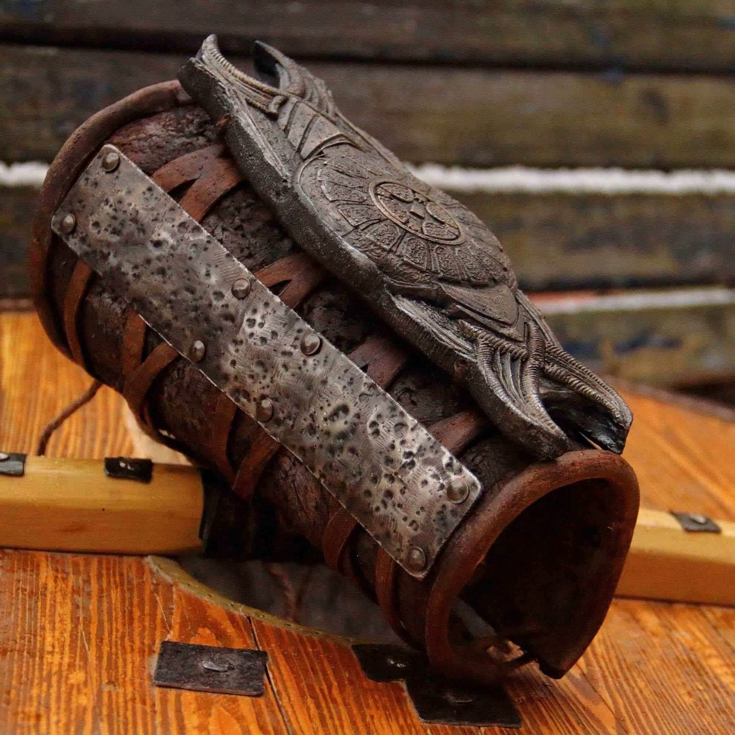 Leather bracer with shild (God of War) - 
