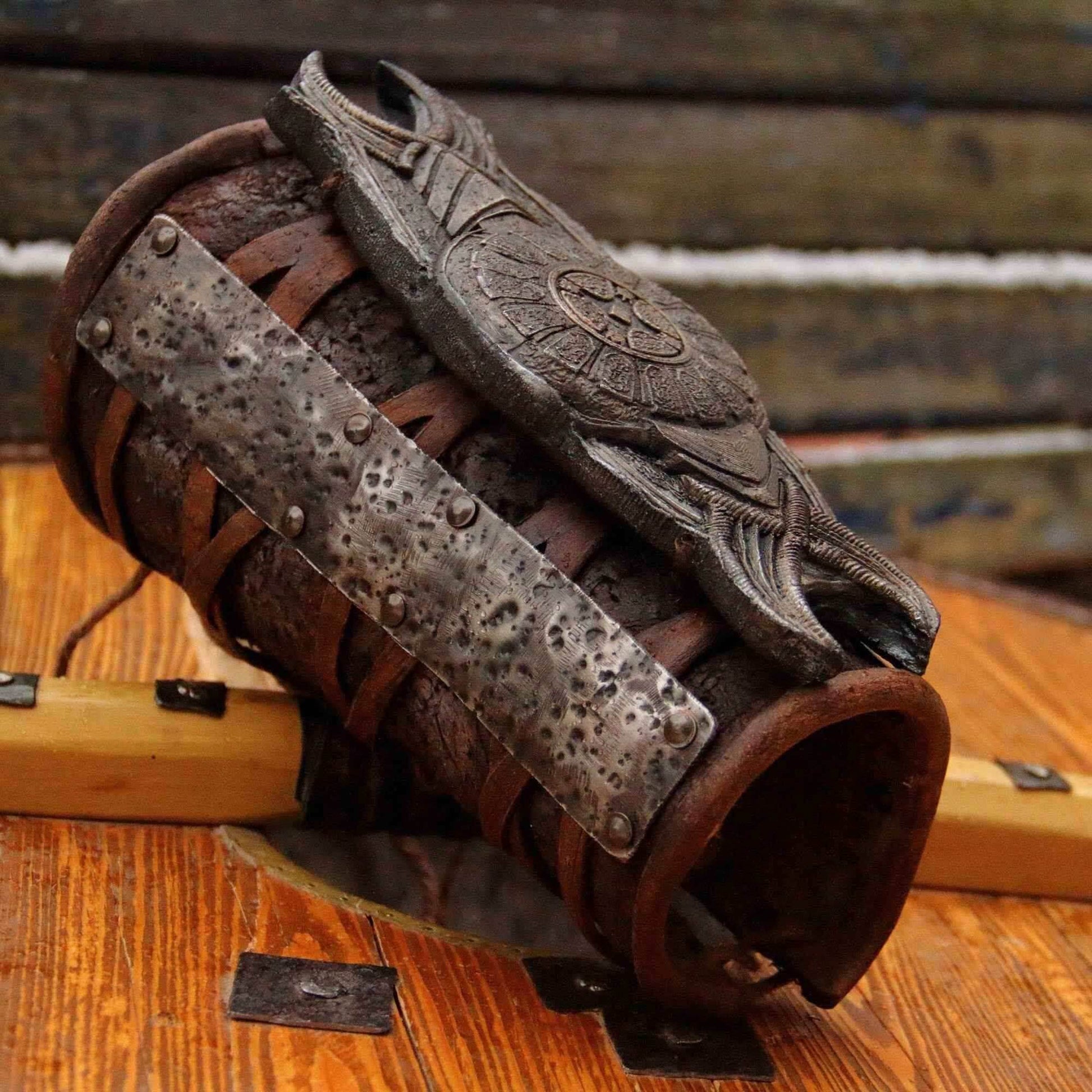 Leather bracer with shild (God of War) - 