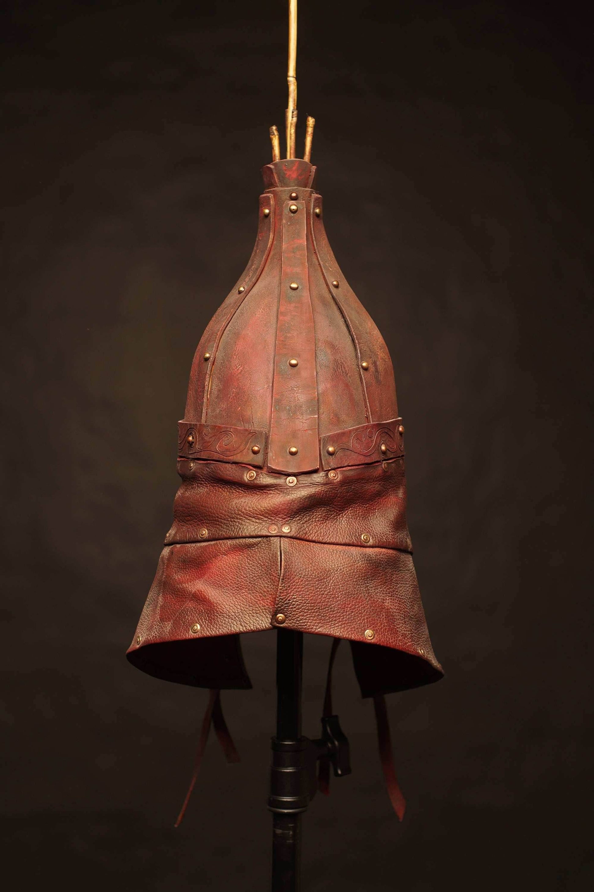 Medieval battle leather helmet - S / helmet #1