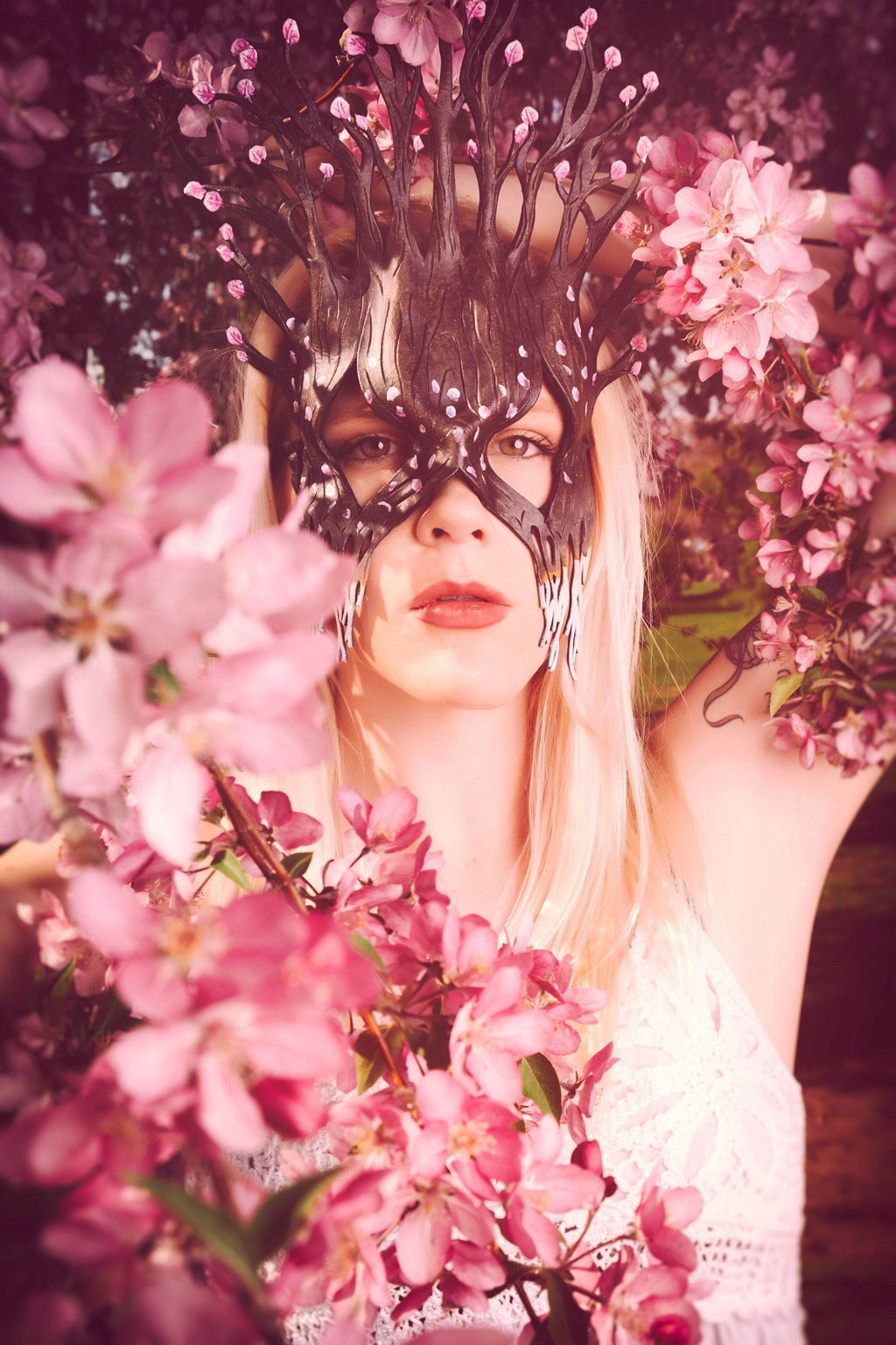 Spring - Handmade Genuine Leather Mask - 