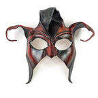 Jester Handmade Genuine Leather Mask in Brown - 