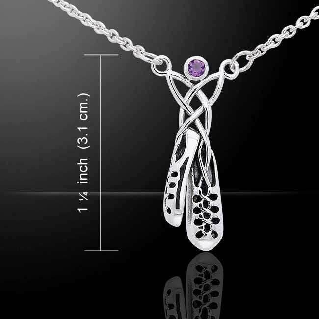 Kassidy Irish Dance Shoes Necklace - Amethyst